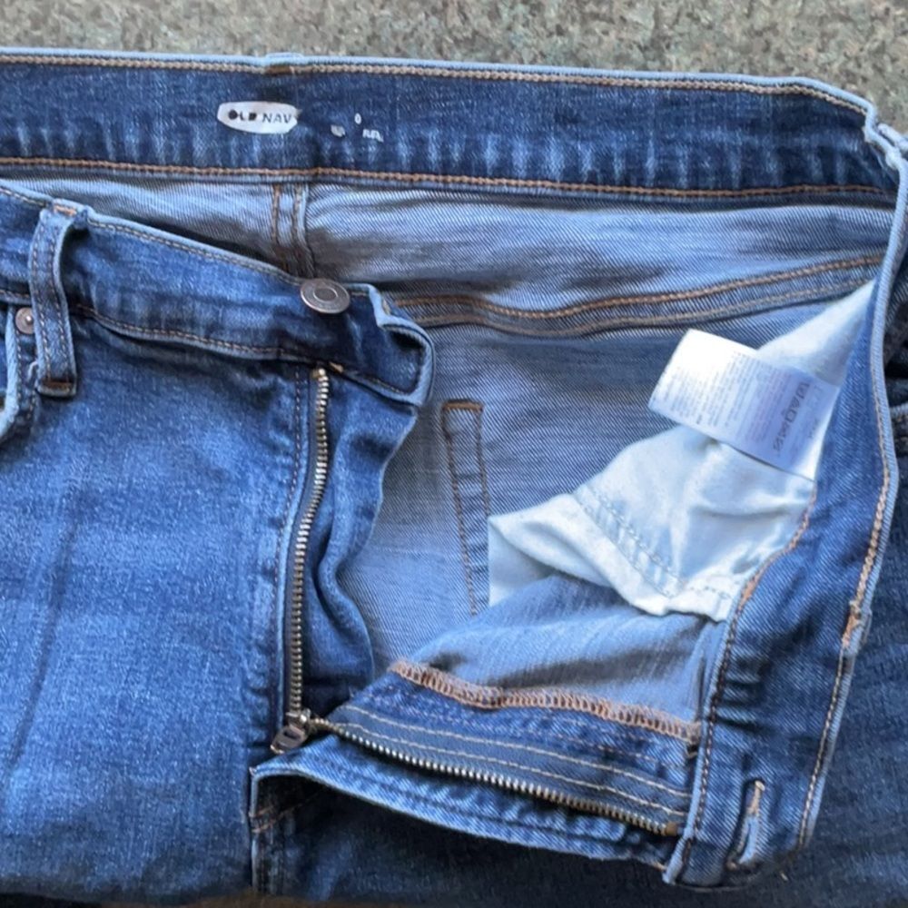 Old Navy Blue Straight Jeans Classic Fit Men 36” Waist 34” Inseam Denim Cotton - Picture 4 of 5